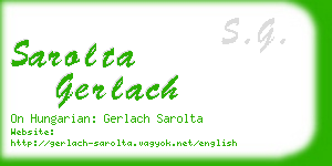 sarolta gerlach business card